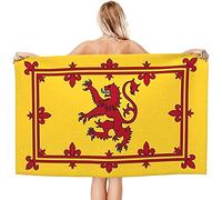 RUiillg Refreshing and breathable microfiber quick-drying beach towel/bathroom towel suitable for travel vacation,Scotland Rampant Lion Flag 32x52in Personality