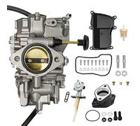 Ruijie YFM350 Carburetor For Yamaha 1987-1998 Big Bear 350 1987-2004 Warrior 350 1996-1998 Kodiak 400 1987-1990 1992-1995 Moto-4 350 Yfm 350 Atv Carb with Bolt Air intake Manifold