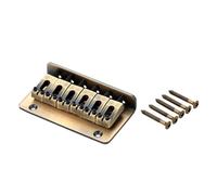 RuiJOTWAT 6 String 65MM Metal Fixed Hardtail Saddle Bridge Top Load Guitar Tailpiece for Electric Guitar Accessory, bronze colour