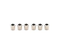RuiJOTWAT 6Pcs/Set Brass Guitar String Mounting Ferrules For Electric Guitar Parts Replacement Chrome