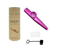 RuiJOTWAT Aluminum Alloy Kazoo with 10 Kazoo Flute Diaphragms，a Beautiful Box and Dust hood for Musical Instrument Ukulele Guitar Partners，Purple