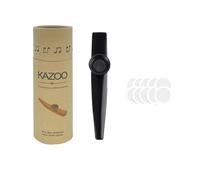 RuiJOTWAT Aluminum Alloy Kazoo with 10 Kazoo Flute Diaphragms，a Beautiful Box for Musical Instrument Ukulele Guitar Partners，Black