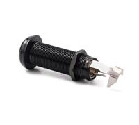 RuiJOTWAT Cylinder Clip End Pin Mono Panel Output Jack Socket Long legs For Electric Guitar Bass 6.35mm Black