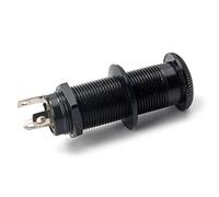RuiJOTWAT Cylinder Clip End Pin Mono Panel Output Jack Socket Short legs For Electric Guitar Bass 6.35mm Black