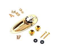 RuiJOTWAT Electric Guitar String Retainer Tree,Strap Button and Boat Output Input Jack Plate Sockets for Guitar Replacement Parts,with Mounting Screws Gold