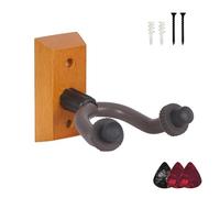 RuiJOTWAT Guitar Hook Wall Mount Bracket Bass Wall Hook with 3 Picks for Violin Ukulele Banjo
