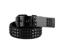RUILAIBO Studded Belt Metal Punk Rock Rivet Belts for Women/Men Grommet Pyramid Goth, Dark, Large Waist 35-42