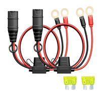 RUILAOYXT GC008 X-Connect Fit for NOCO Battery Charger Accessories，M10 (3/8in) XL Eyelet Terminal, 30-inch Harness with Two 20A Fuses Smart Batteries Trickle Charger Cable（2-Pack）