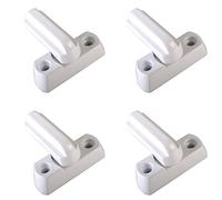 Ruilasago 8X Sash Jammer + Fitting Screws, uPVC PVC Window Door Lock, High Security Arm White (Pack of 8)