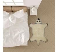 RUILBJM 3D Animal Shape Floor Mat, Polar Bear Leopard Print Bedroom Bedside Rug, Soft and Dirt-resistant Non-slip Carpet, Imitation Tiger Pattern Living Room Decorative Mat (Style 4,70x100cm)