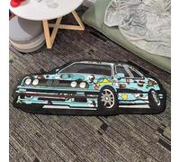 RUILBJM 3D Car Carpet - Bedroom Special Shaped Floor Mat, Cartoon Graffiti Rug, for Balcony Corridor Bathroom Entrance Door Mat, Home Decoration Sports Car Theme Floor Mat (Color,40x60cm)