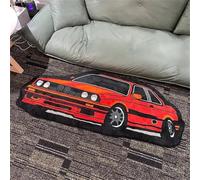 RUILBJM 3D Car Carpet - Bedroom Special Shaped Floor Mat, Cartoon Graffiti Rug, for Balcony Corridor Bathroom Entrance Door Mat, Home Decoration Sports Car Theme Floor Mat (Red,50x80cm)
