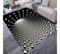 RUILBJM 3D Optical Illusion Vortex Trap Area Rug,Technology Code Vortex Carpet, Multi Size, Floor Protection Noise Reduction for Living Room Bedroom Hallway Gaming Room Home Decor (COLOR-2,80x160 cm)