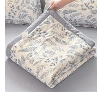 RUILBJM Flower Florals Printing Quilted Bedspreads- Soft Comforter Bed Throw Microfiber Bed Spread- Double King Size Reversible Quilted Throw- for All Season Bedroom Decorative (Color 2, 150x200 cm)