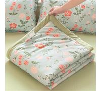 RUILBJM Flower Florals Printing Quilted Bedspreads- Soft Comforter Bed Throw Microfiber Bed Spread- Double King Size Reversible Quilted Throw- for All Season Bedroom Decorative (Color 8, 180x200 cm)
