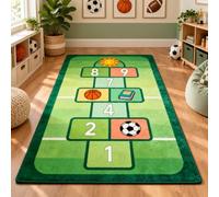 RUILBJM Hopscotch Play Rug Soft Non-Slip Washable Area Rug for Bedroom Playroom Home Decor (COLOR-4,160x200cm)