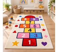 RUILBJM Hopscotch Play Rug Soft Non-Slip Washable Area Rug for Bedroom Playroom Home Decor (COLOR-5,120x160cm)