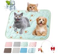 Ruileyou Cooling Mat for Dogs and Cats, Breathable Ice Silk Pet Blanket, Durable Portable Cooling Mat for Cats, Washable, Gel-Free, Bite-Resistant (VertA,XXL)
