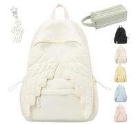 Ruileyou Spacious Angel Wings Backpack for Women, Angel Wings Backpack Womens Nylon Daypack Large Capacity, Spacious Angels Wing Travel Backpacks for School, Weekend Getaways (WHILE)