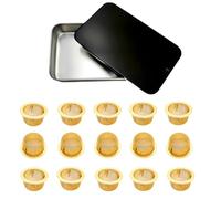 Ruilida Brass Pipe Screens 15pcs 1/2 Inch Premium 0.5" Pipe Screen Filters with Metal Storage Box