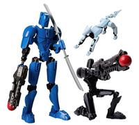 Ruilidesg (Assembly Completed 3D Printed Figure T13, Dummy 13 Action Figure, Titan 13 Robot 13 Action Figure Desktop Decorations for Game Lovers. (B-2Color and Dog)