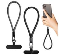 RUILILANG 2 Pcs Cell Phone Lanyard with 2 Patch, 360° Rotatable Cell Phone Hand Wrist Strap, Universal Anti-Drop Wristlet Strap Hands Free Compatible with Phones Case for Commuting, Travel, Shopping