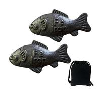 RUILILANG 2 Pcs Iron Fish for Cooking, Cast Iron Fish Figurine, Reduce The Risk of Deficiency Suitable Home and Kitchen Decoration Safely Gift Loved Ones