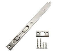 RuiLing 1-Pack 304 Stainless Steel Security Concealed Slide Bolt Lock,Safty Guard Lever Door Action Flush Bolt Lock Latch for Furniture Hardware Fitting Accessories (10 Inch)