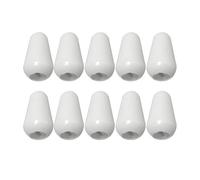 RuiLing 10pcs M3.5 Plastic 3 Way Toggle Switch Knob Tip Caps for Electric Guitar Parts Accessories Switch Cap Off-White