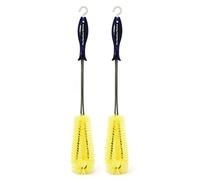 RuiLing 2-Pack Long Grip Bottle Brush, Comfort Grip Water Bottle Brush Easy to Clean Narrow Corner,Perfect for Narrow Corner Mark Cups Carafe Carboy Thermos Bottles.