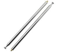 RuiLing 2 Pack M3 Male Thread 7 Section AM FM Radio Universal Antenna for Radio TV Electric Toys, Telescopic Replacement Antenna Aerial, Stainless Steel Material, Stretched Length 98cm 38.5 Inch