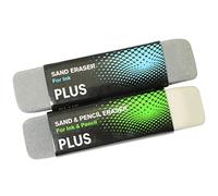 RuiLing 2-Pack Sand Eraser for School Stationery Office Correction Supplies,Double Head Remove Ink/Pencil Markings,Sand and Rubber Particles for Erasing Ballpoint/Fountain Pen