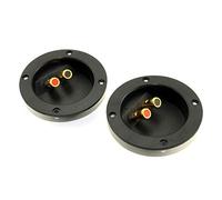 RuiLing 2PCS 4-Inch Round Screw-in Speaker Box Terminal Cup Binding Post for Car/Home Audio