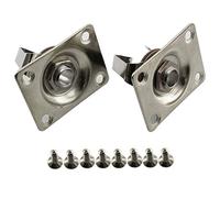 RuiLing 2PCS Square Jack Output Plate Guitar Bass Jack Socket for Electric Guitar Parts and Accessories Silver