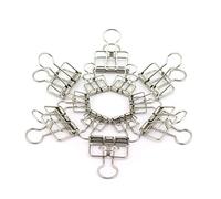 RuiLing 40-Pack Multi-purpose Metal Wire Binder Clip Set,20pcs 2.25 Inch & 20pcs 1.57 Inch Paper Metal Clips,for Home Office Supplier School Accessories - Silver