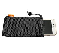 RuiLing 5pcs Multifunction Nylon Mesh Drawstring Pouch Bag for Mobile Phone,Sunglasses,Electronic Gadgets-Travel Organizer Outdoor Activities Storage Pouch 3.5"x 7.3"(Black)