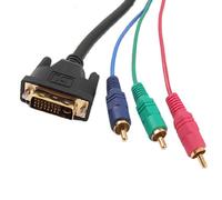 Ruilogod 1.5M Length DVI to 3 RCA Adapter Audio Video Component Cable (id: 8a5 AAC 1e0 231 ed7 (id: 8a5 AAC 1e0 231 ed7