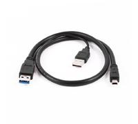 Ruilogod Black Superspeed USB 2.0 + USB 3.0 Type A Male to Mini USB 10 Pin Male Y Cable (id: d92 0ad 062 4fb 76e (id: d92 0ad 062 4fb 76e