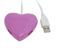 Ruilogod Purple Heart Shaped 4 Port USB 2.0 Hub for Computer PC (id: ab7 243 8b1 94d 7fd (id: ab7 243 8b1 94d 7fd