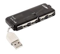 Ruilogod Ultra Slim 4-Port USB 2.0 Hub 480Mbps Clear Black for Desktop Notebook (id: 88a e04 6c6 386 067 (id: 88a e04 6c6 386 067
