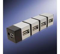 Ruilogod USB 2.0/1.1 Hi-Speed 4 Port Hub for Laptop PC Silver (id: 535 db9 5df 10c f2f (id: 535 db9 5df 10c f2f