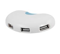 Ruilogod White Kidney Bean Design Hi Speed 4 Port USB 2.0 HUB w Cable (id: 9f2 e60 328 d17 10b (id: 9f2 e60 328 d17 10b