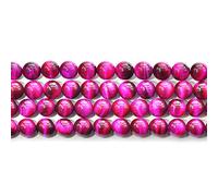Ruilong AAA Red Yellow Gold Blue Green Rose Multi Tiger Eye Stone Beads Natural Gemstone Loose Beads For Jewelry Making 6MM 8MM 10MM 12MM (12MM, Rose)