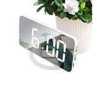 Ruilonghai Clear Clock | LED Bedroom Clocks,Aesthetic Digital Electronic Auto Brightness Adjustment Mirror for Adult Desk Women College Study Workplace Teen