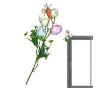 Ruilonghai Easter Egg Floral Picks - Artificial Colorful Spring Decor,Easter Floral Picks Spring Decorations,for Dining Room Yard Table Vase Filler Party Graduation Holiday