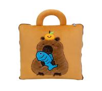 Ruilonghai Travel Blanket Airplane | 2 in 1 Capybara Plane Blanket Travel Throw Pillow,Head Support Soft Sleeping Mat for Kids Adults Nap Office Dorm School Home Airport Business Trip