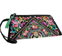 RuiLuxe Beautiful,Hand Made,Embroidered Boho Wristlet,Emrodered Hand bag,Easy to Carry hand Bag,Multicoloured Wallet