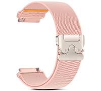 RUIMAYA 18mm 20mm 22mm Watch Strap Compatible with Garmin Vivoactive 6/5/4/3/Venu 4/3/3S/2/2S/Forerunner 255/265, Nylon Watch Strap Compatible with Samsung Galaxy Watch 7/6/5/4, Pink, 22mm