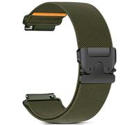 RUIMAYA Braided Bracelet Compatible with Garmin Vivoactive 6/5/3/Forerunner 55/245/645 Music, Watch Strap 20 mm for Galaxy Watch 7/6/5/4/Venu SQ, Comfortable and Breathable, Olive Green