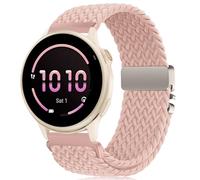 RUIMAYA Nylon Watch Bands Compatible with Garmin Venu 4 41mm/Fenix 8 43mm/Tactix 8 47mm, Watch Strap 18mm 20mm 22mm Compatible with Forerunner 255S/265S/7S Pro Solar/Fenix 8 47mm, Pink Sand, 18mm